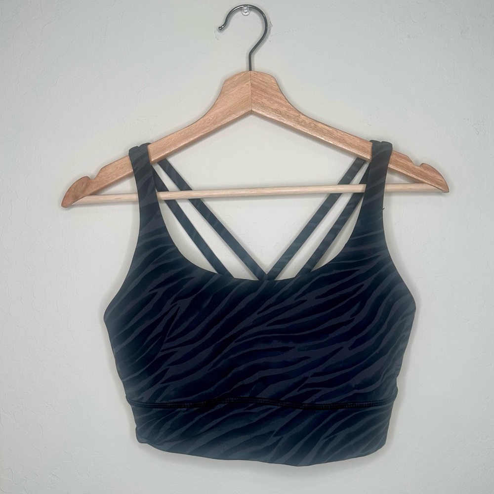 Lululemon Zebra Print Energy Sports Bra